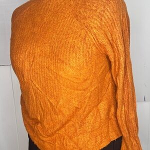 Adyson Parker Vibrant Orange Cowl Neck Sweater